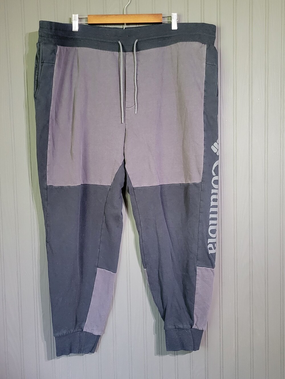 Columbia Lodge Colorblock Joggers Sweatpants Drawstring Black Gray Women's 3X